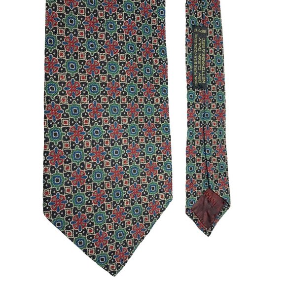 GIORGIO ARMANI Silk Kaleidoscope Folk Floral Print Tie - Picture 2 of 8